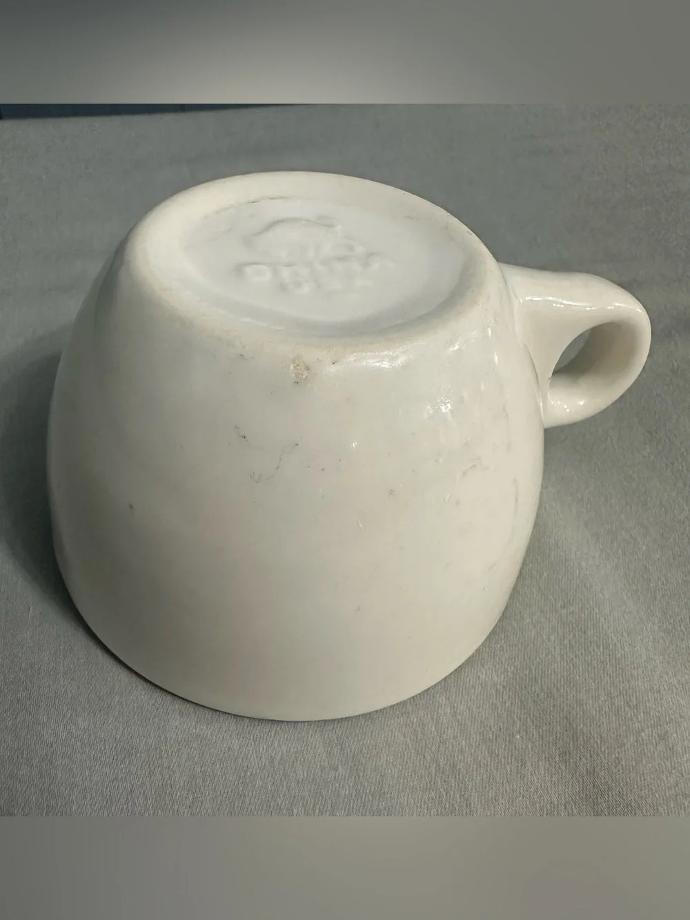 VTG Buffalo China USA Heavy Ceramic Restaurant Ware Diner Coffee Mug Cup White